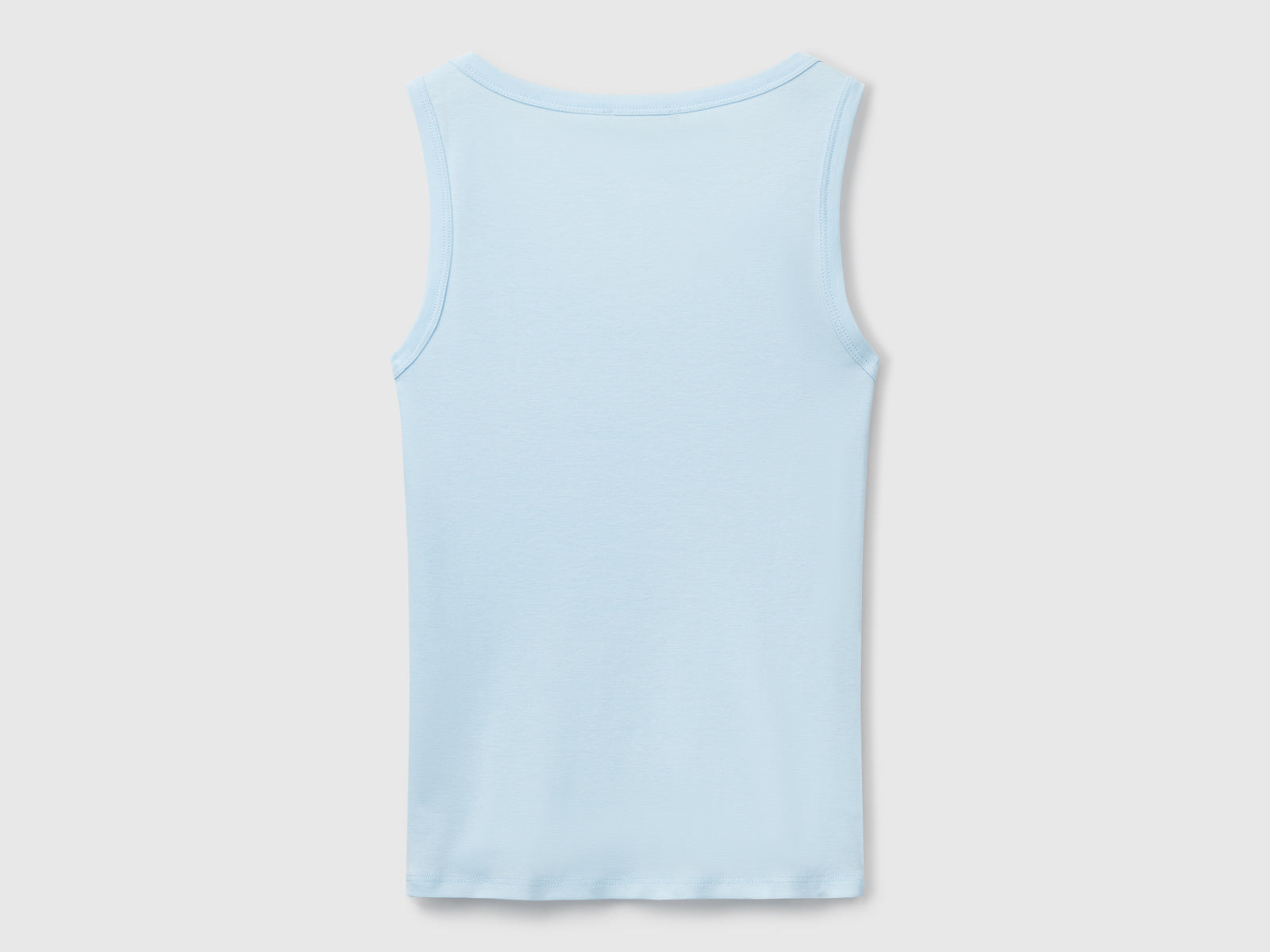 Canotta in puro cotone da donna celeste 2 | Benetton Outlet