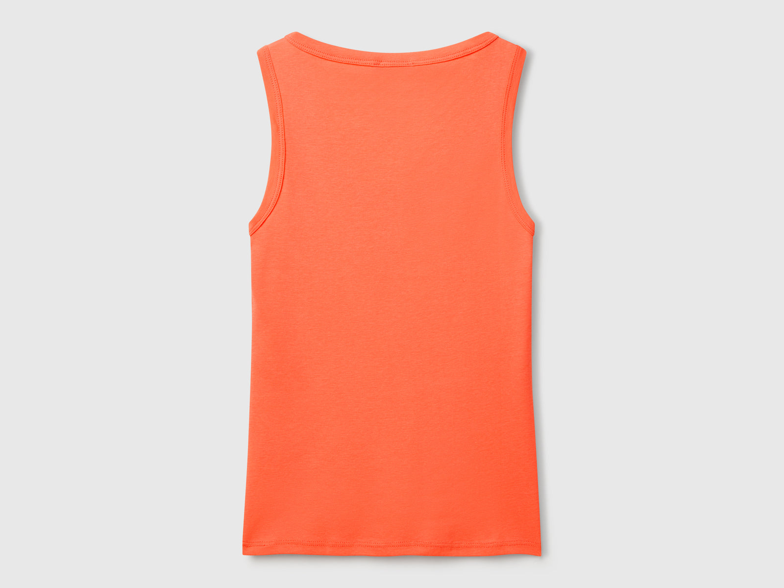 Canotta corallo in puro cotone da donna arancione 2 | Benetton Outlet