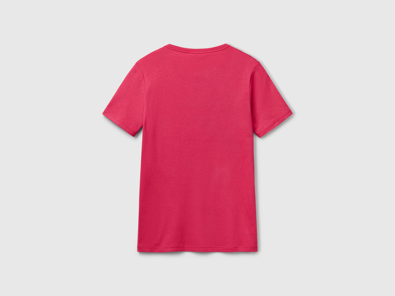 T-shirt in cotone a fibra lunga da donna fragola 2 | Benetton Outlet