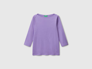 T-shirt con scollo a barchetta 100% cotone