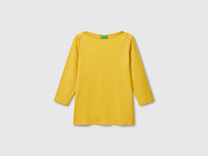 T-shirt con scollo a barchetta 100% cotone