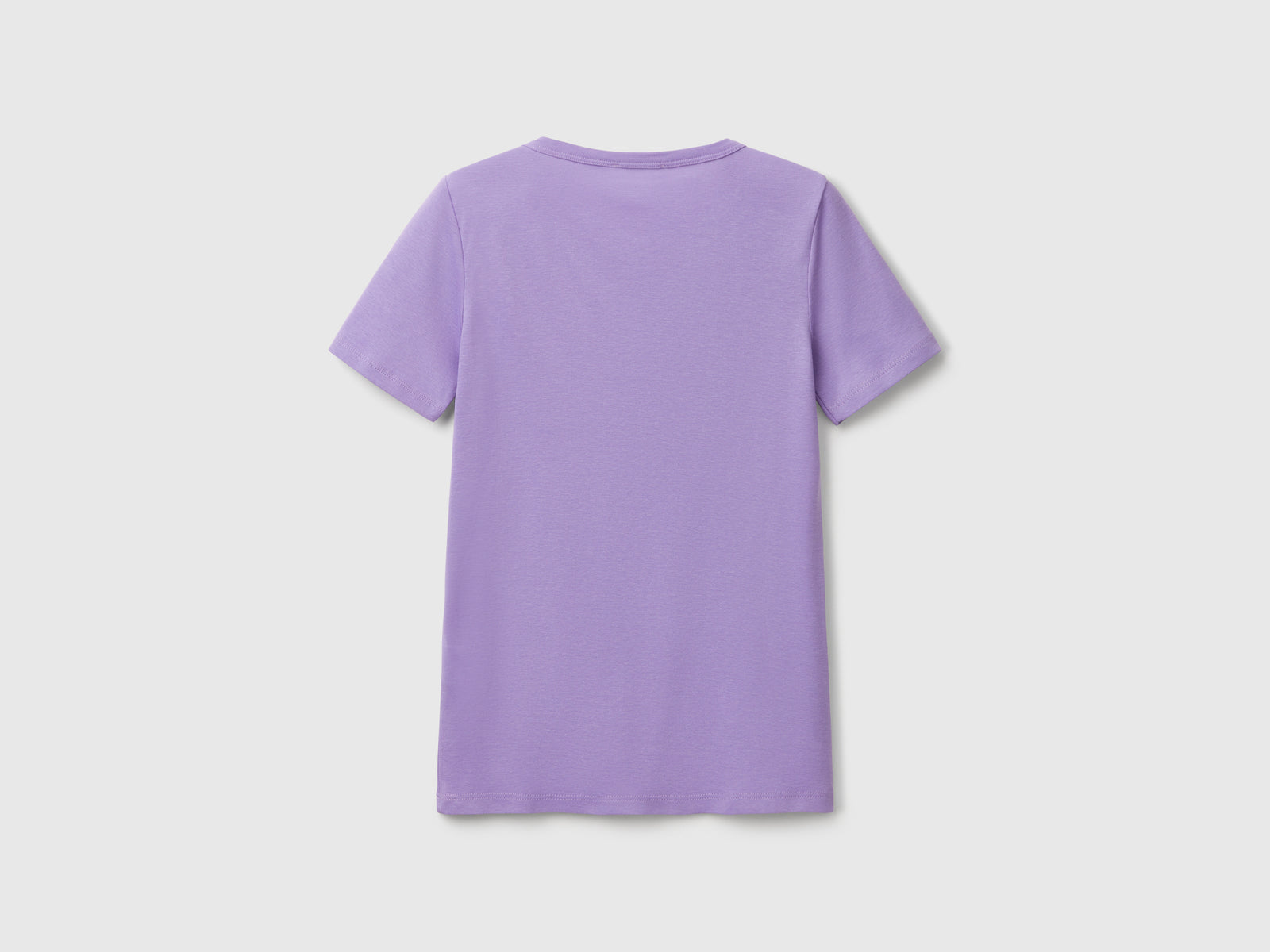 T-shirt 100% cotone con stampa logo glitter da donna pervinca 2 | Benetton Outlet