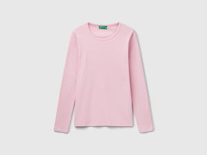T-shirt a manica lunga in puro cotone