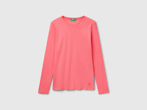 T-shirt a manica lunga in puro cotone