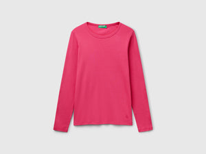 T-shirt a manica lunga in puro cotone