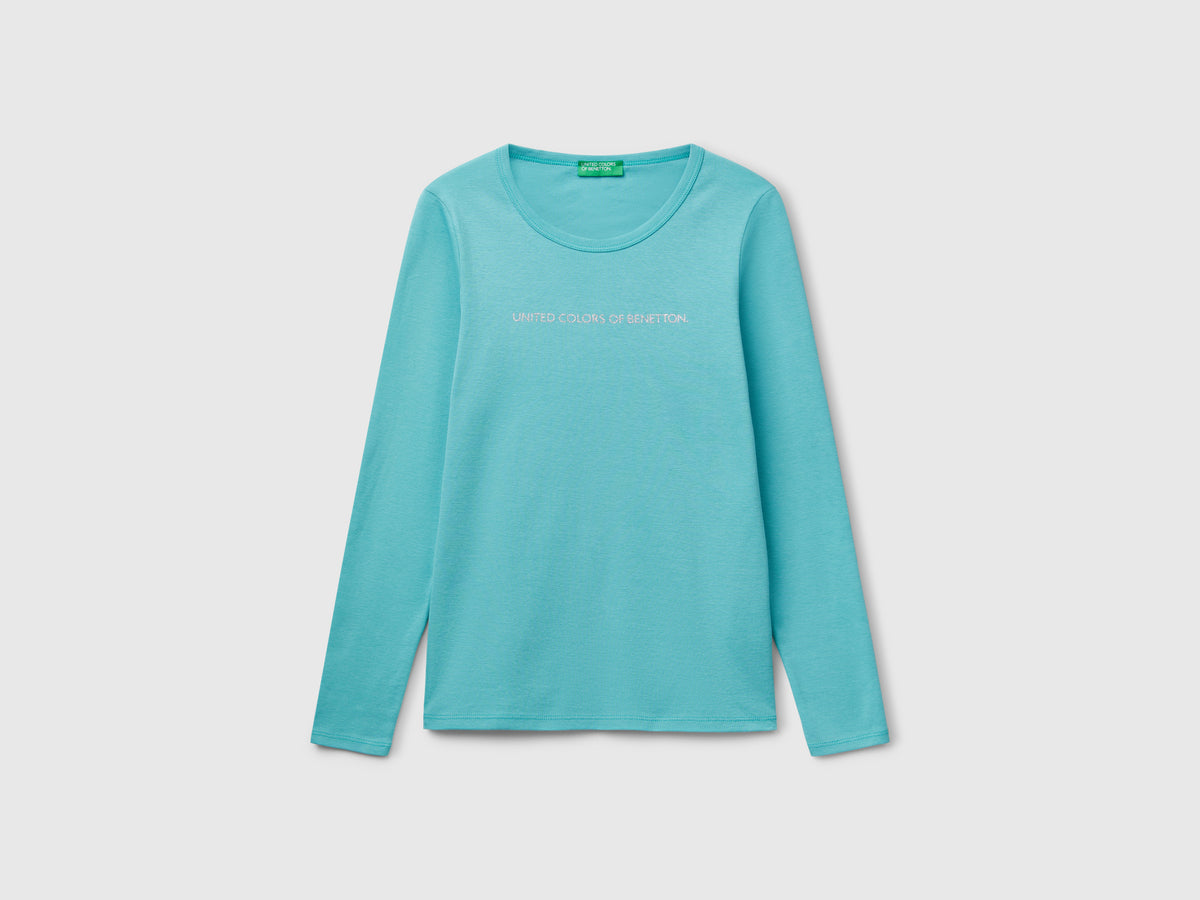 T-shirt a manica lunga 100% cotone