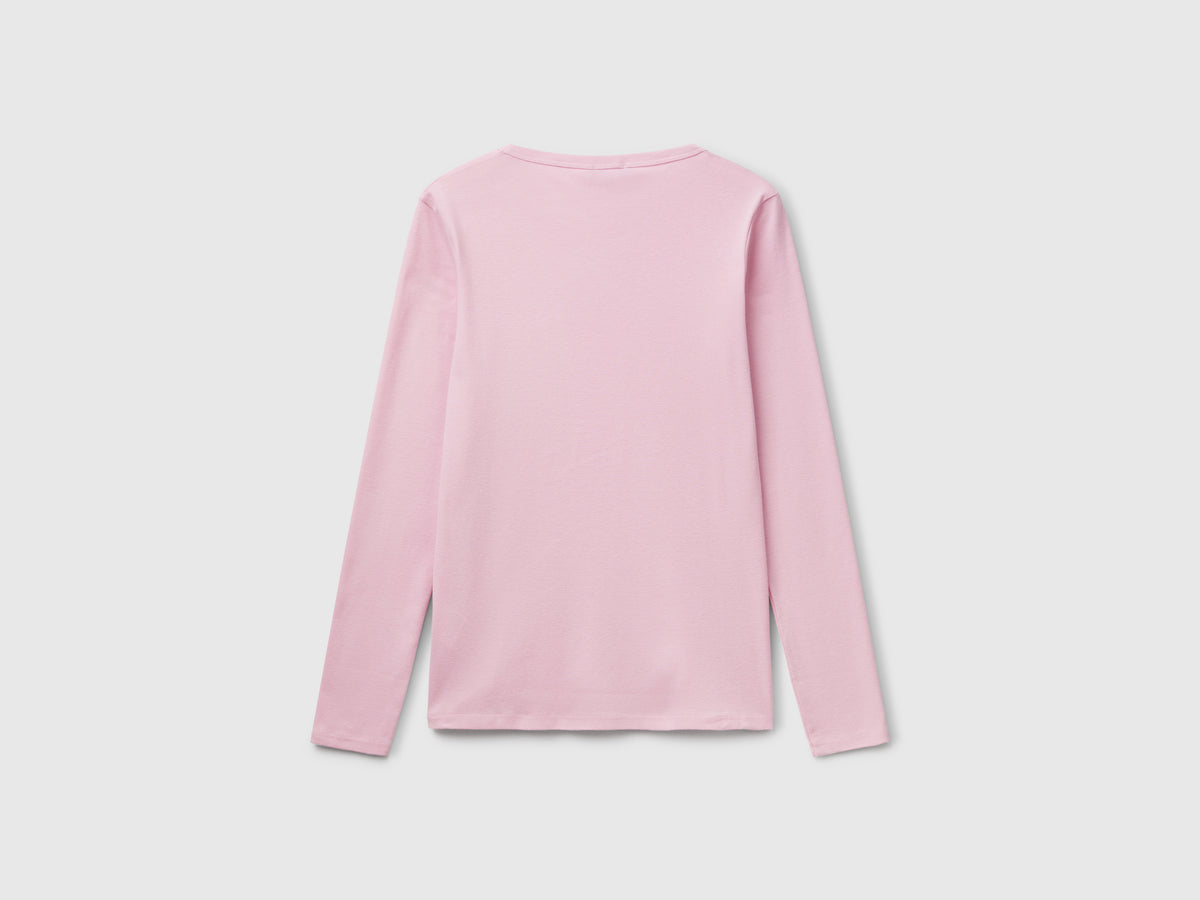 T-shirt a manica lunga 100% cotone