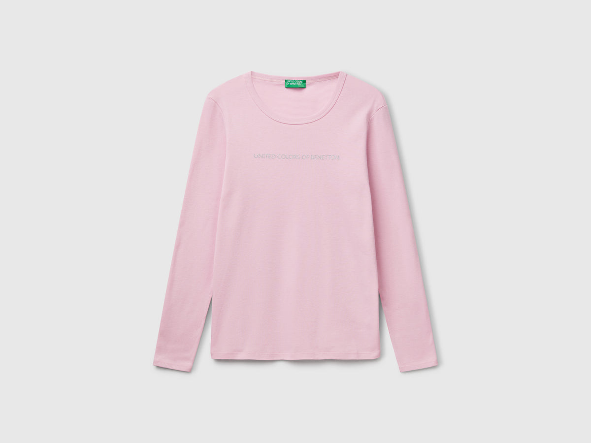 T-shirt a manica lunga 100% cotone