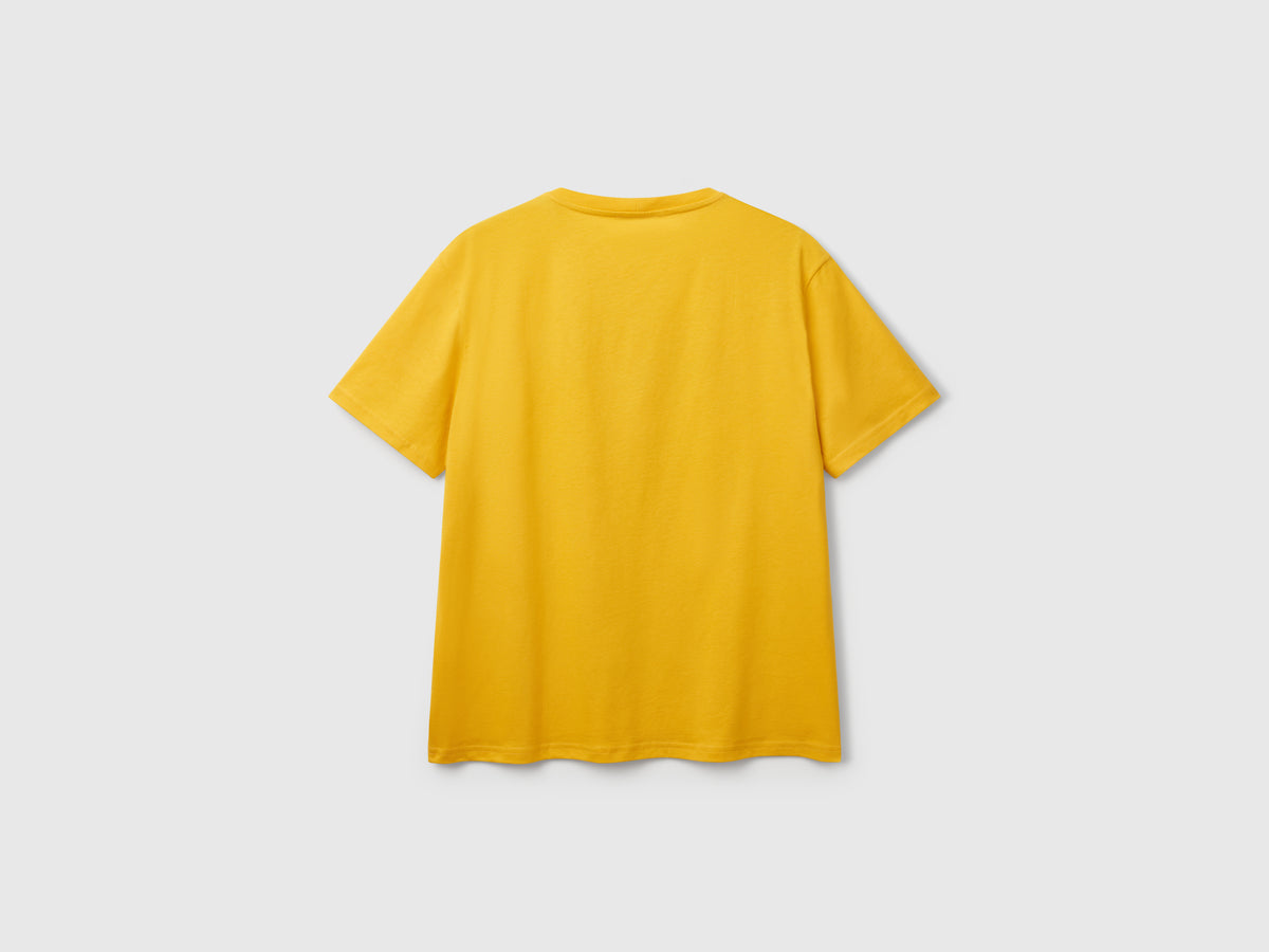 T-shirt in cotone con logo viola