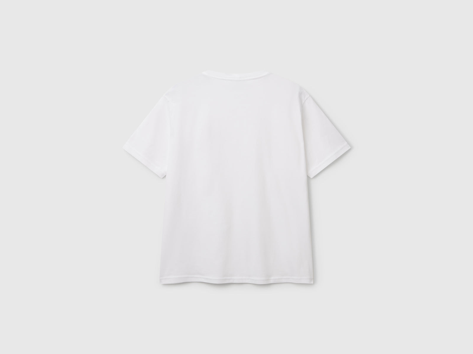 T-shirt in cotone con logo da uomo bianco 2 | Benetton Outlet