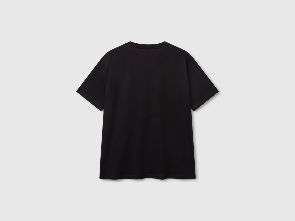 T-shirt in cotone con logo bianco