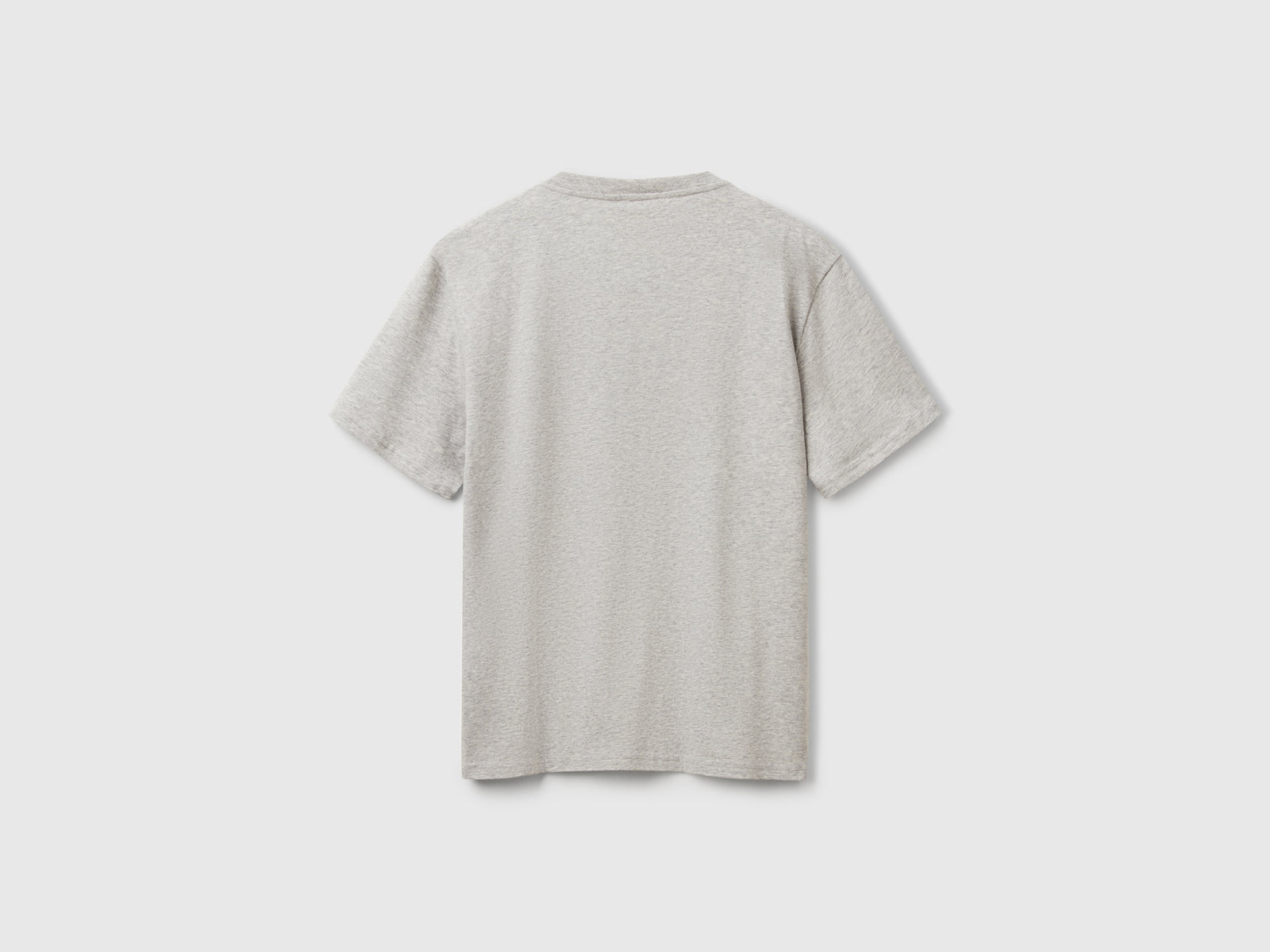 T-shirt in cotone con logo da uomo grigio 2 | Benetton Outlet