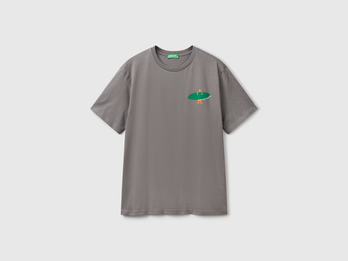 T-shirt con stampa in cotone bio