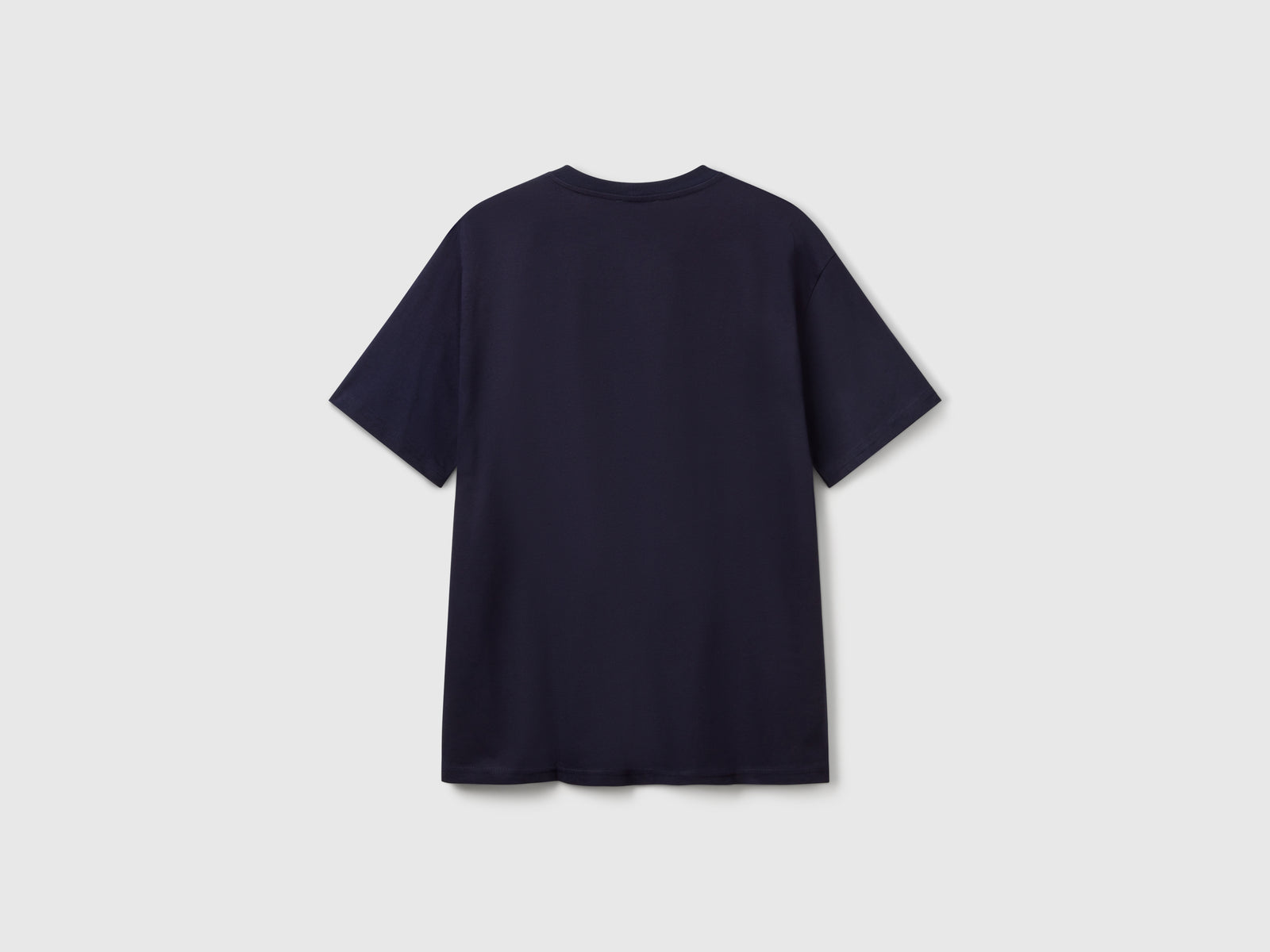 T-shirt con stampa in cotone bio da uomo blu scuro 2 | Benetton Outlet