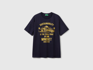 T-shirt con stampa in cotone bio