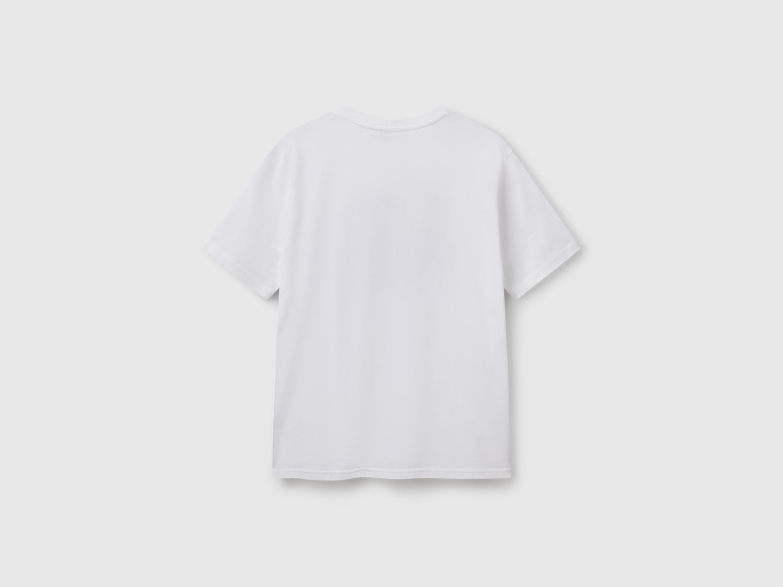 T-shirt con stampa in cotone bio da uomo bianco 2 | Benetton Outlet