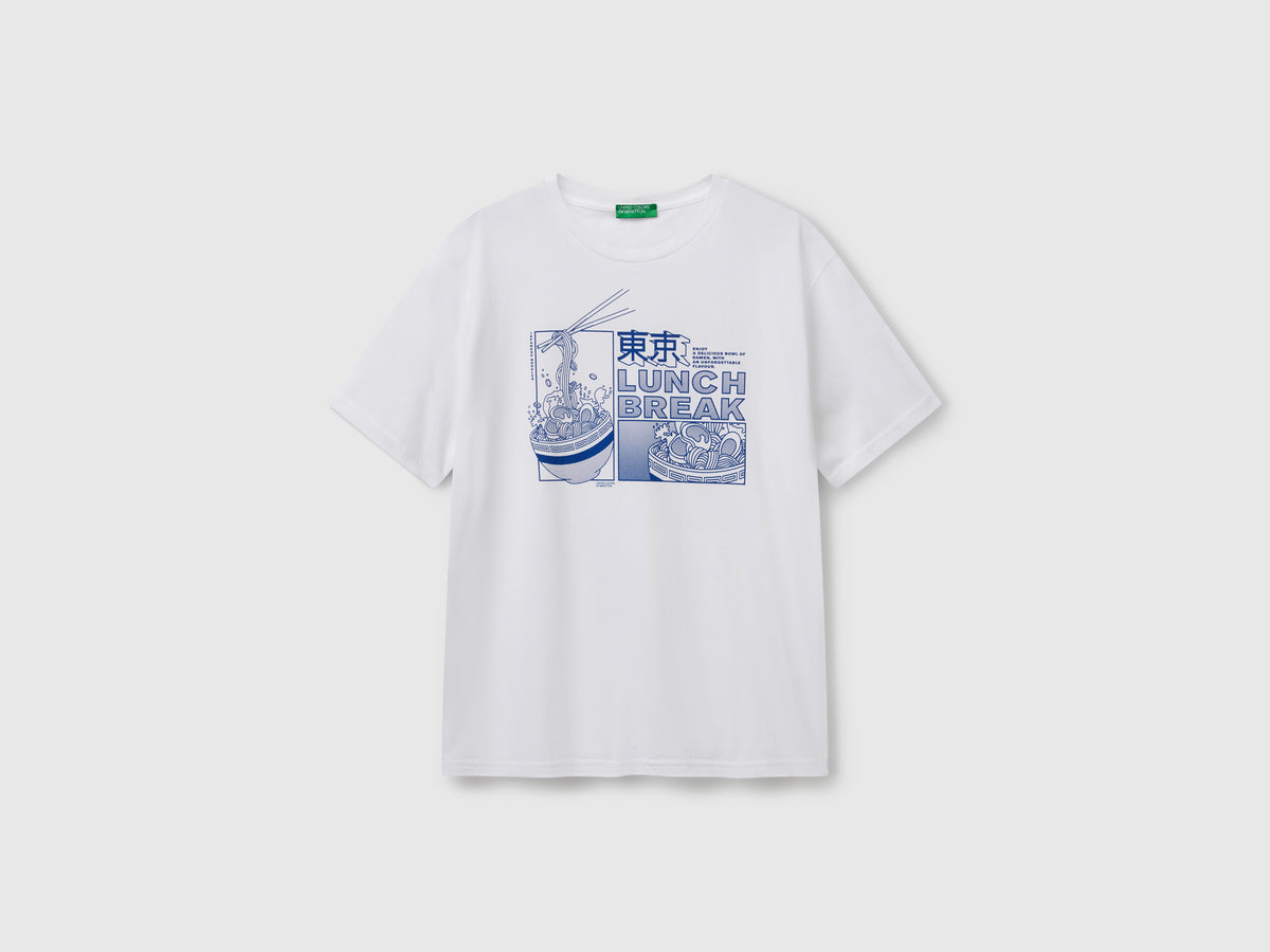 T-shirt con stampa in cotone bio