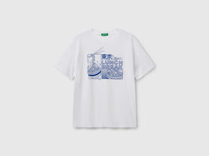 T-shirt con stampa in cotone bio