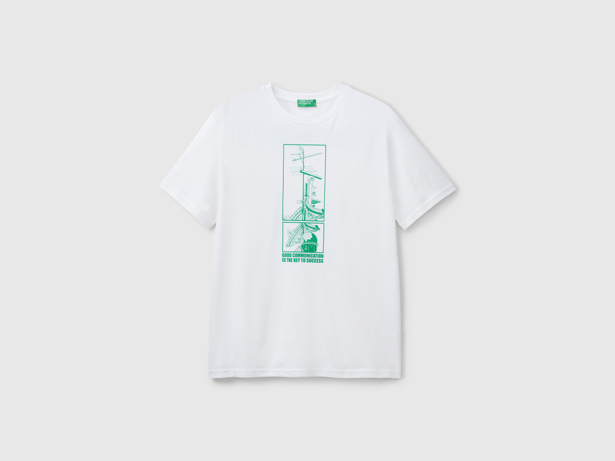 T-shirt con stampa in cotone bio