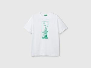 T-shirt con stampa in cotone bio