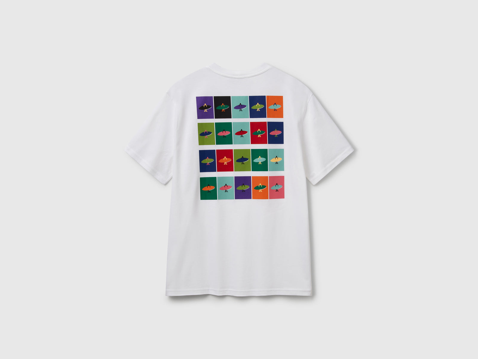 T-shirt con stampa in cotone bio da uomo bianco 2 | Benetton Outlet
