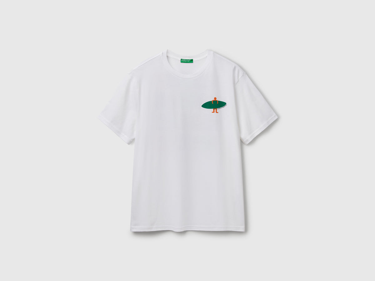 T-shirt con stampa in cotone bio