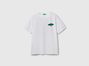T-shirt con stampa in cotone bio