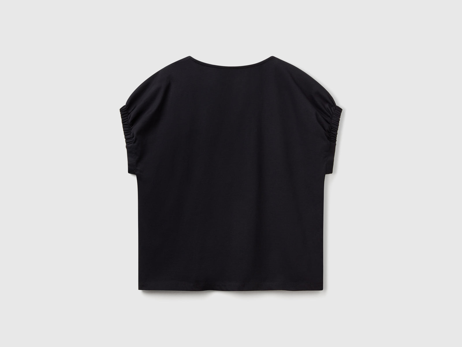 Maglietta con nodo e cut out da donna nero 2 | Benetton Outlet