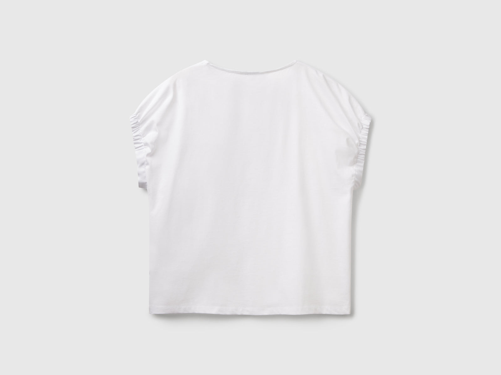 Maglietta con nodo e cut out da donna bianco 2 | Benetton Outlet