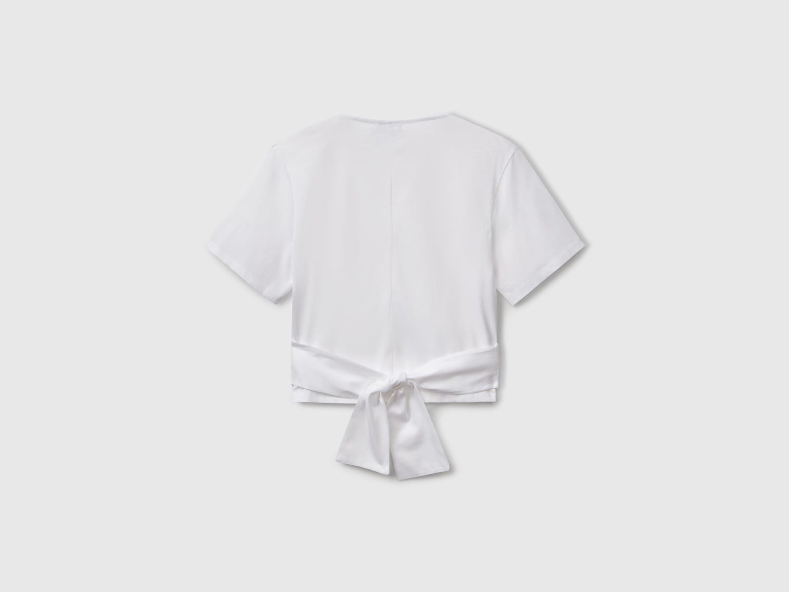T-shirt with knot on the back da donna bianco 2 | Benetton Outlet