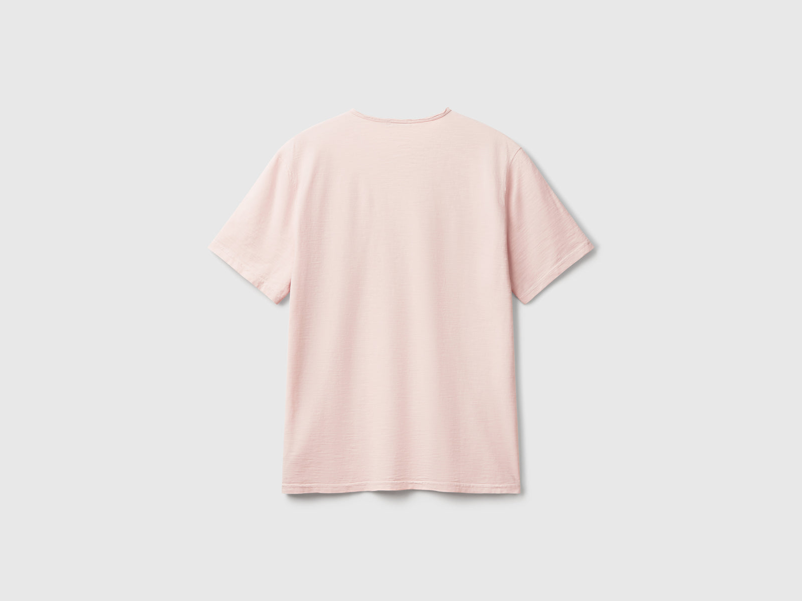 T-shirt rosa cipria in cotone fiammato da uomo rosa tenue 2 | Benetton Outlet
