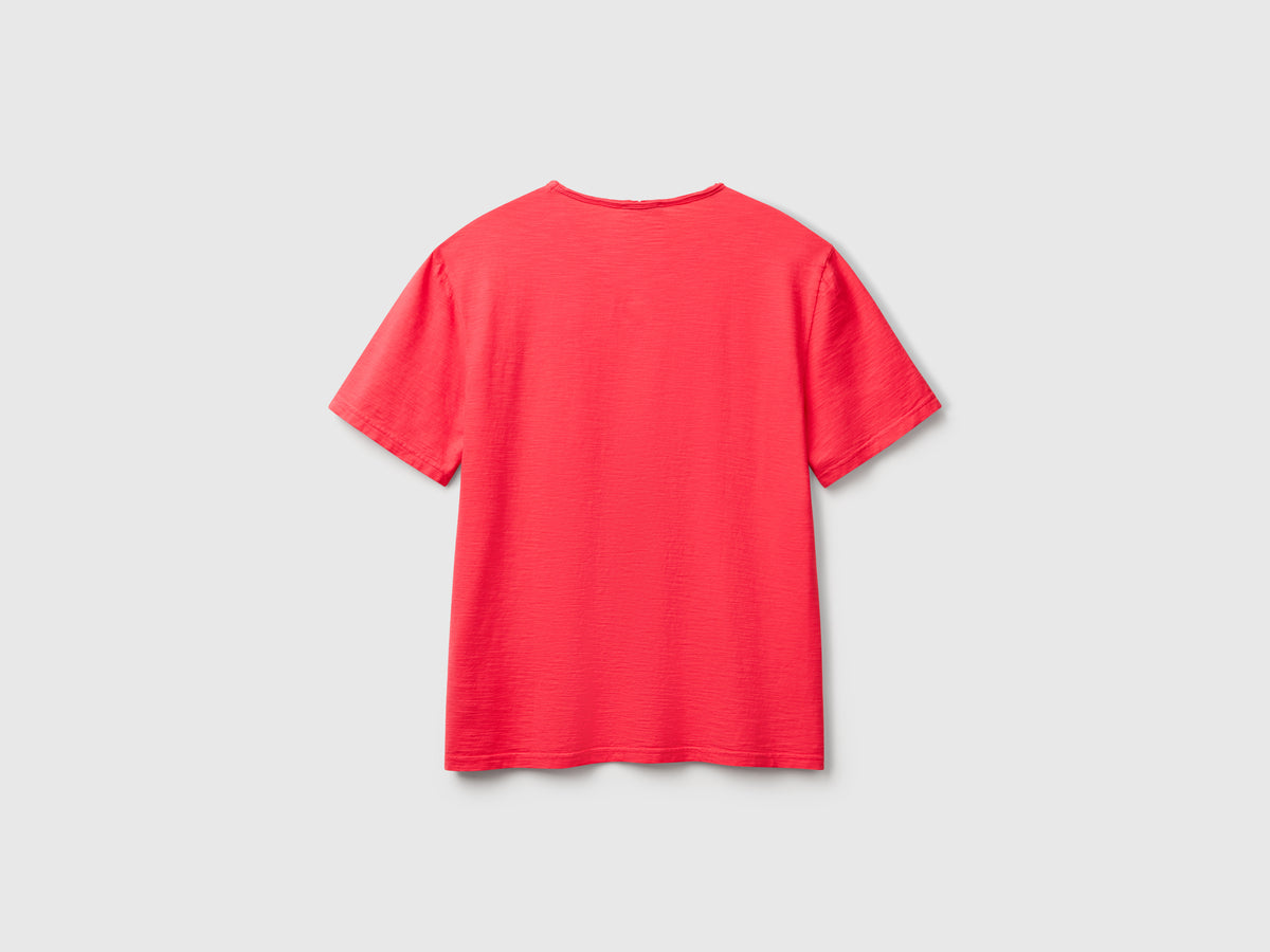 T-shirt in cotone fiammato