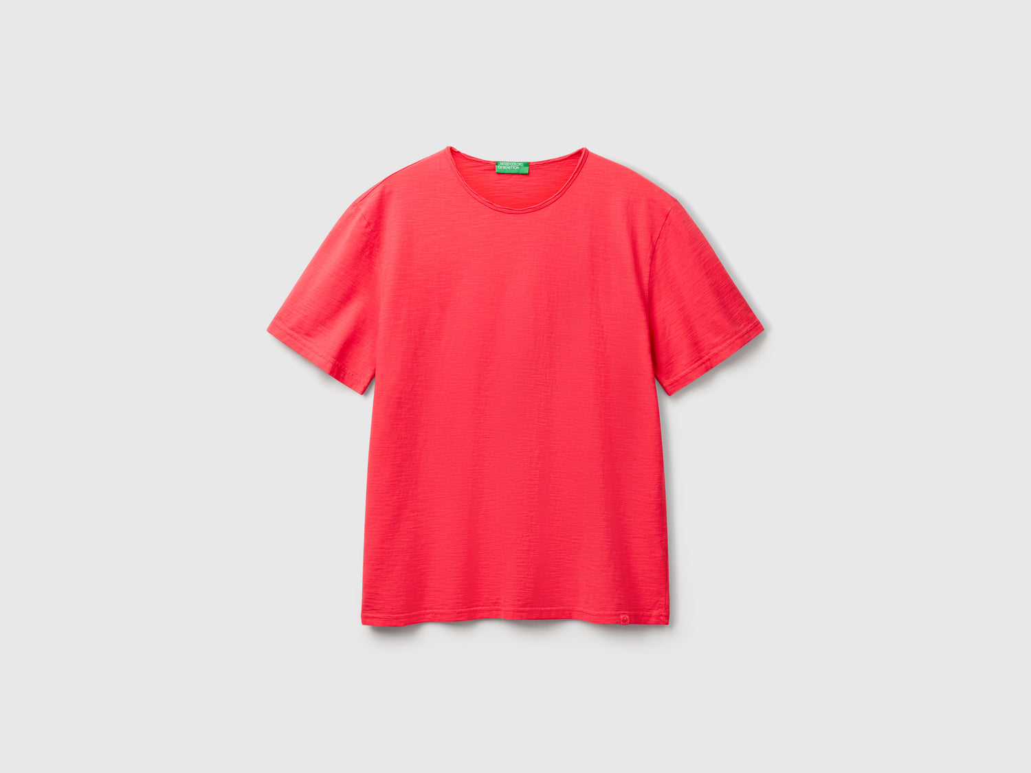 T-shirt in cotone fiammato da uomo ciclamino | Benetton Outlet