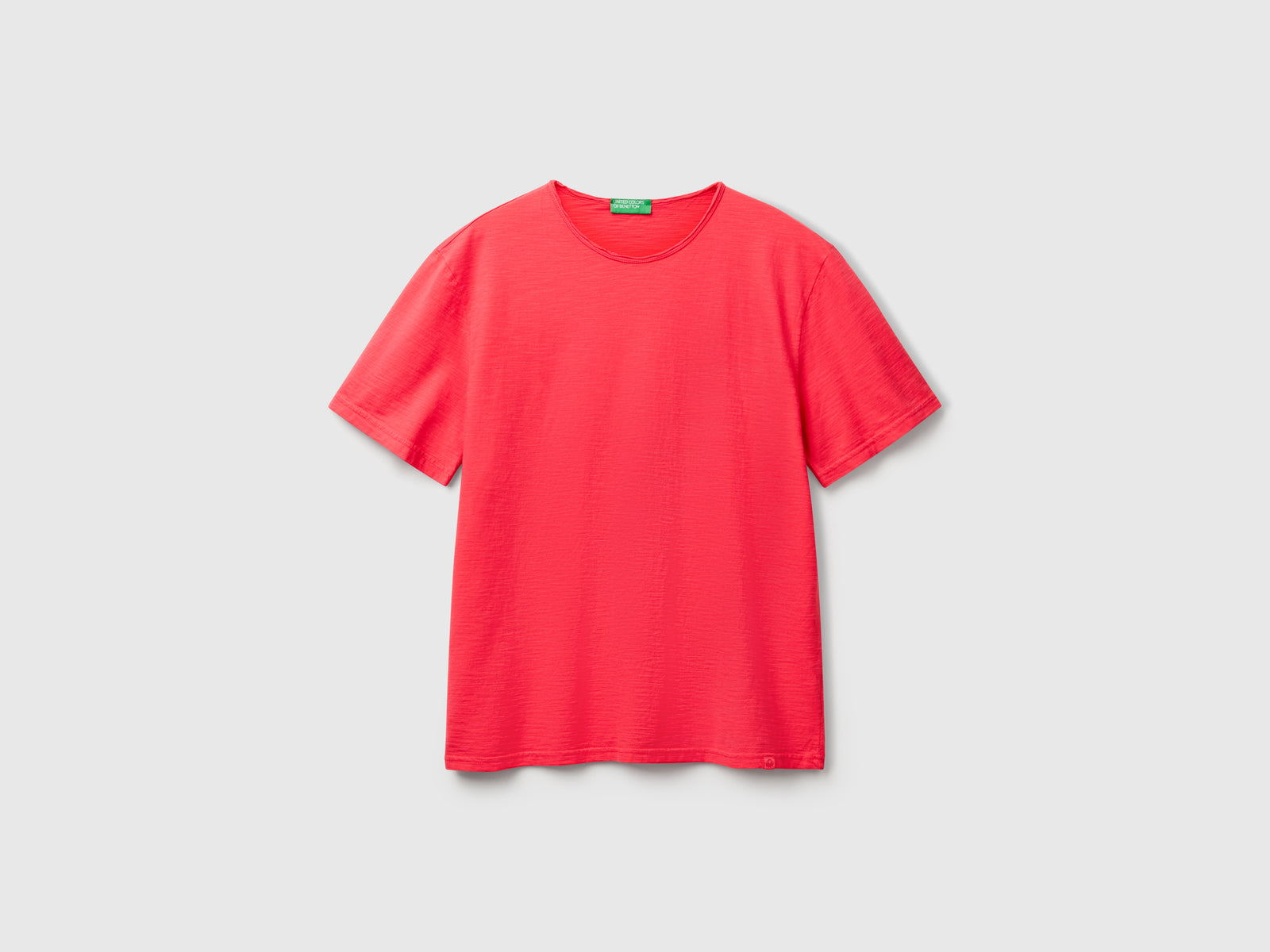 T-shirt in cotone fiammato da uomo ciclamino | Benetton Outlet
