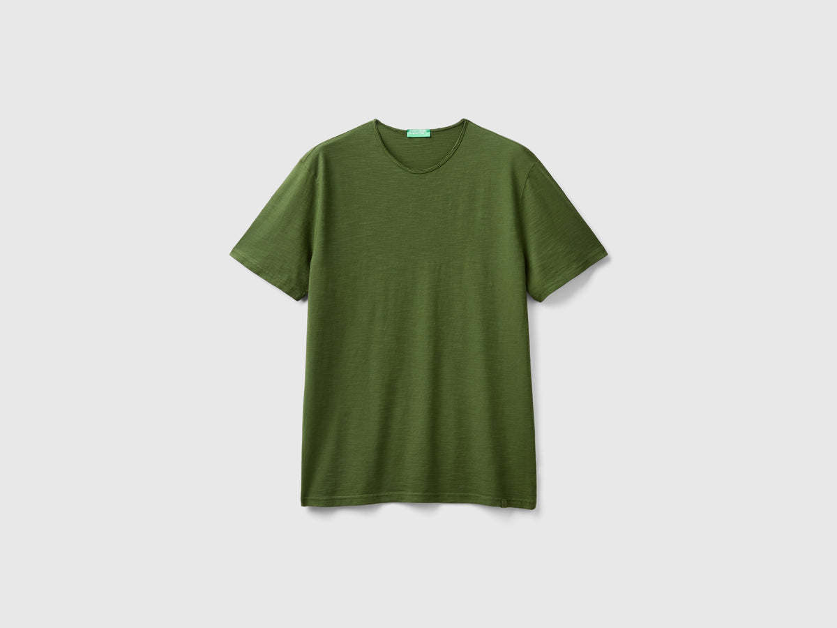 T-shirt in cotone fiammato