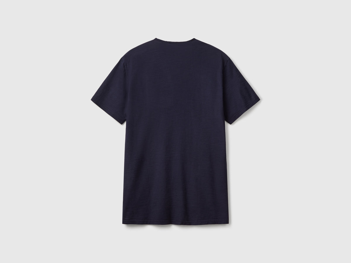 T-shirt 100% cotone con scollo a V