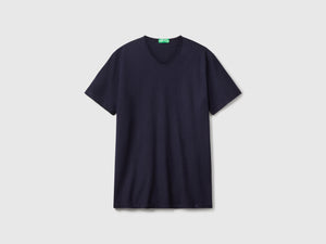 T-shirt 100% cotone con scollo a V