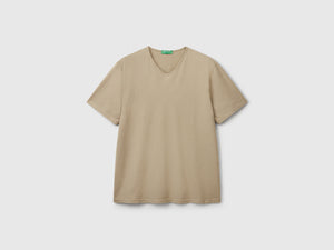 T-shirt 100% cotone con scollo a V
