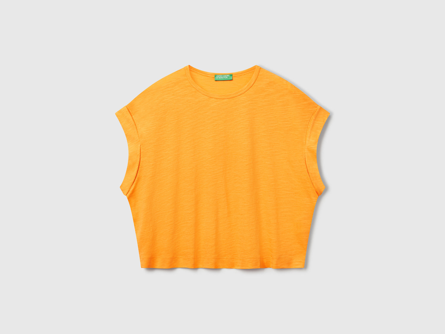 T-shirt boxy fit da donna giallo | Benetton Outlet