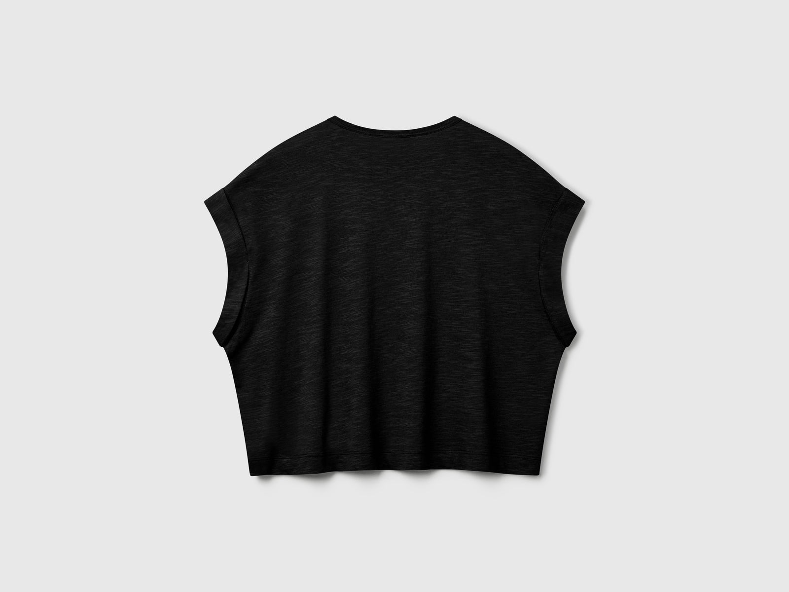 T-shirt boxy fit da donna nero 2 | Benetton Outlet