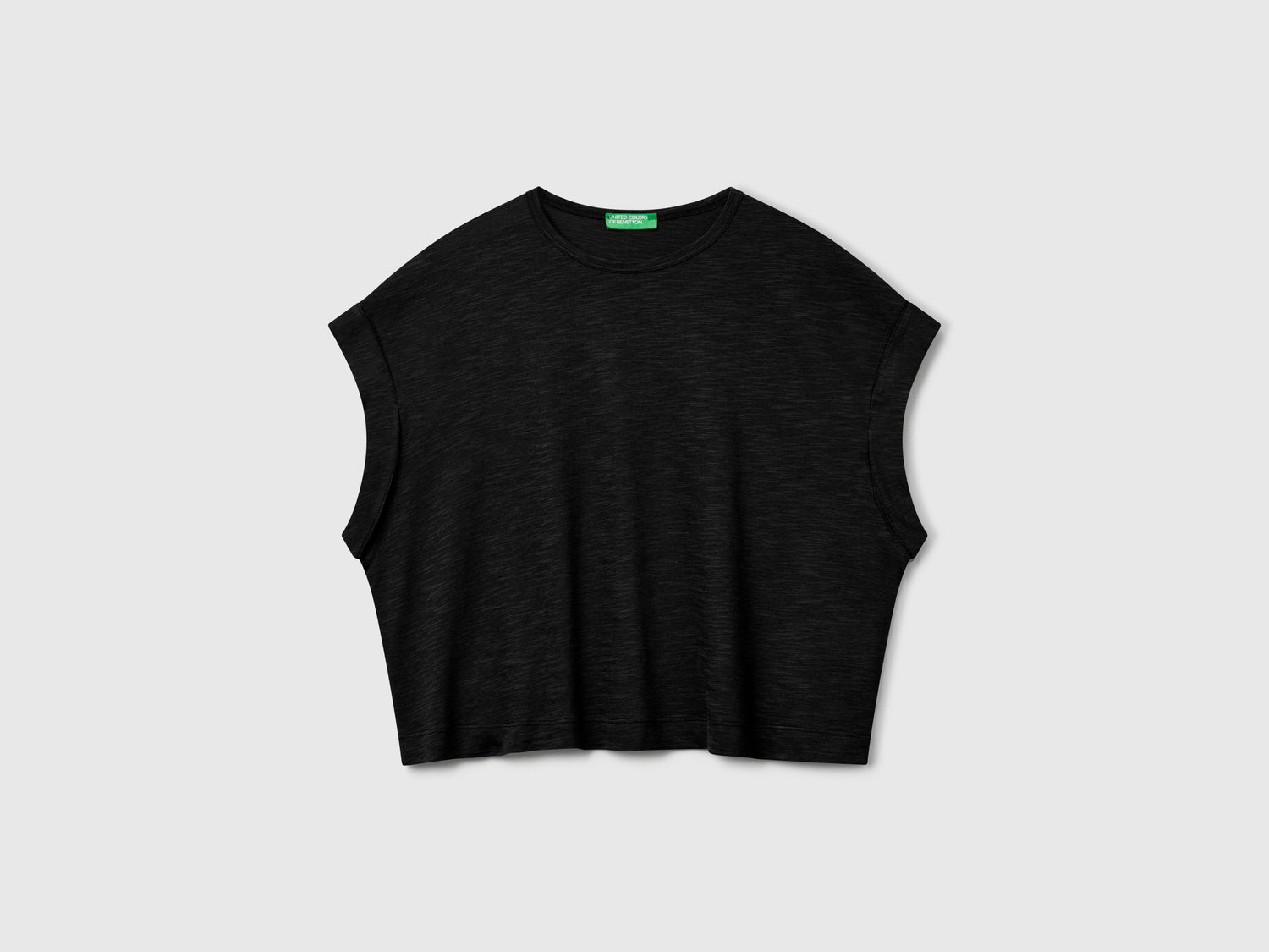 T-shirt boxy fit da donna nero | Benetton Outlet
