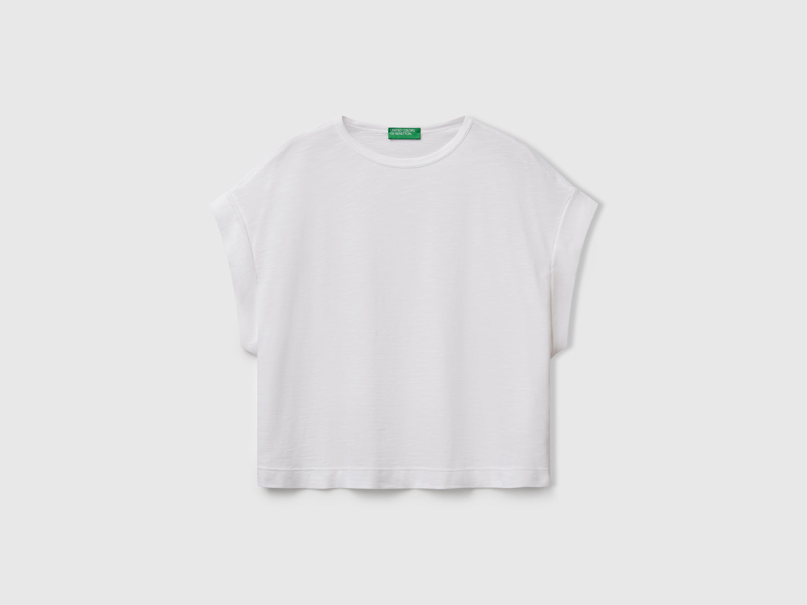 T-shirt boxy fit da donna bianco | Benetton Outlet