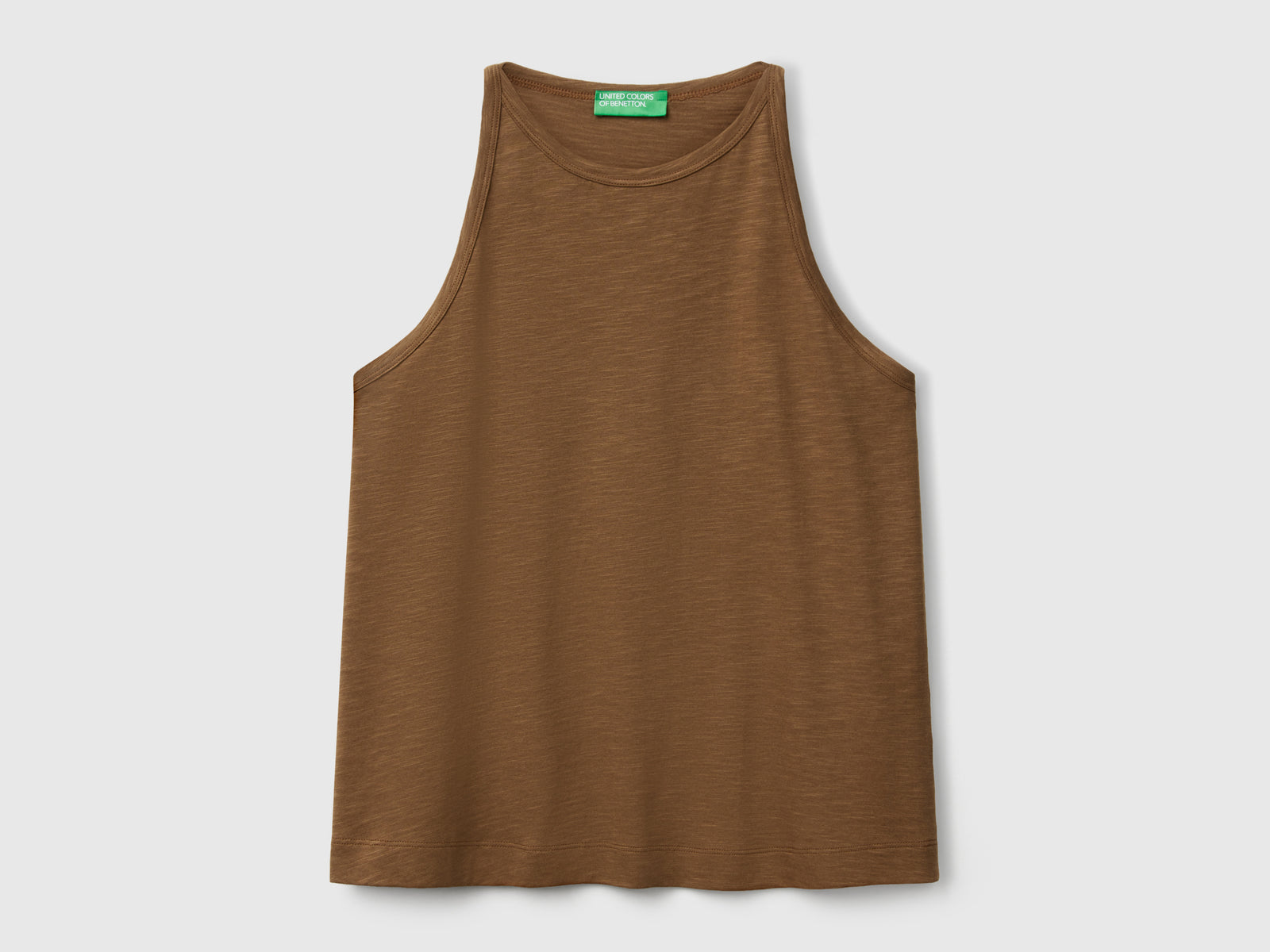 Canotta con scollo all'americana da donna marrone | Benetton Outlet