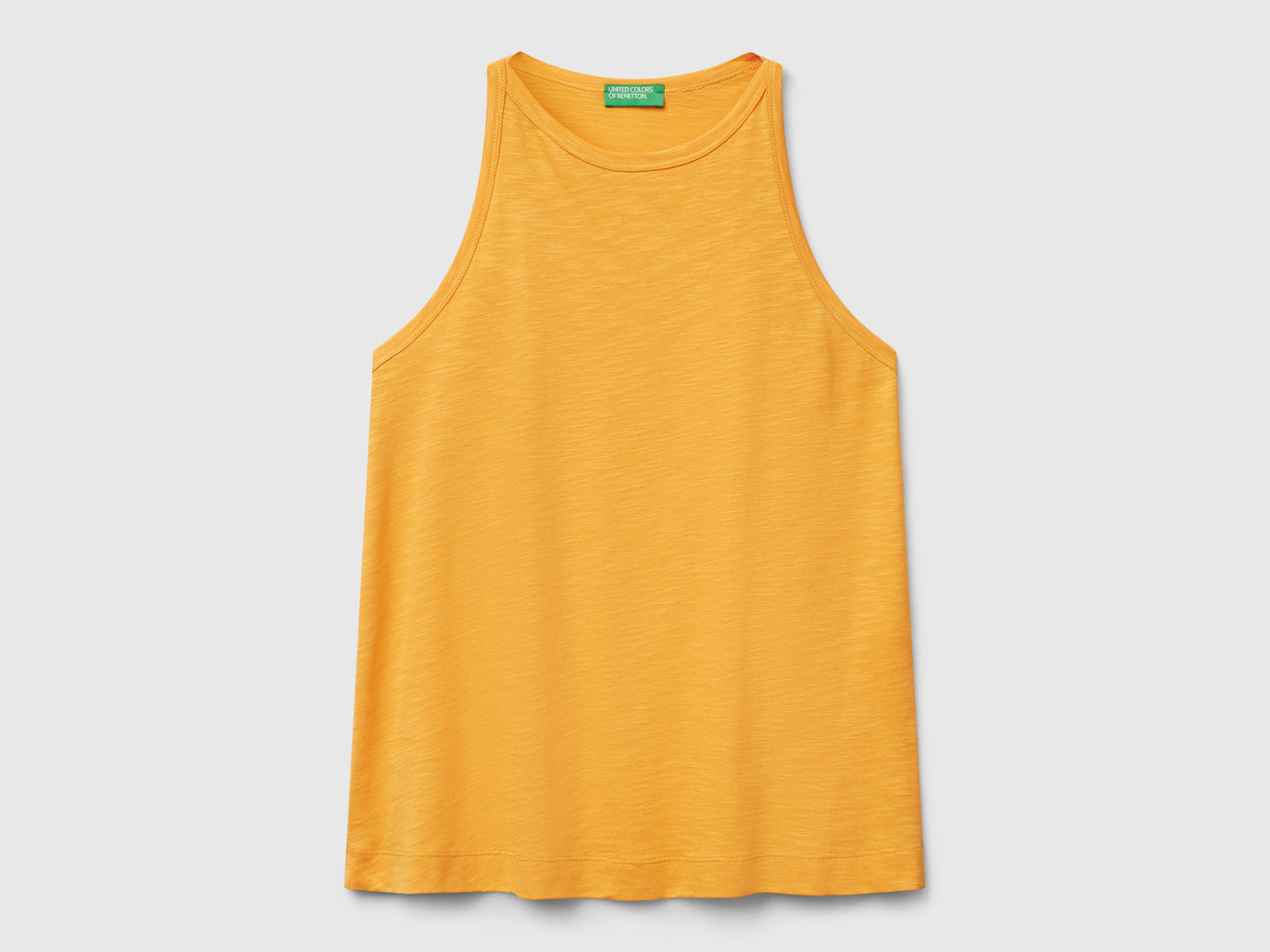 Canotta con scollo all'americana da donna giallo | Benetton Outlet