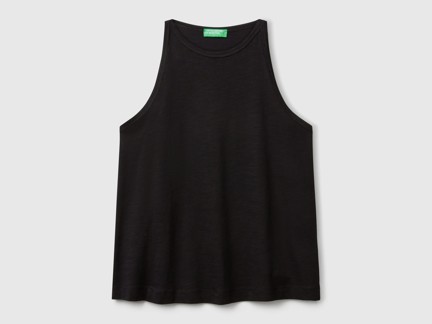 Canotta con scollo all'americana da donna nero | Benetton Outlet