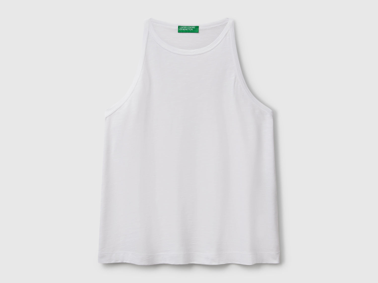 Canotta con scollo all'americana da donna bianco | Benetton Outlet