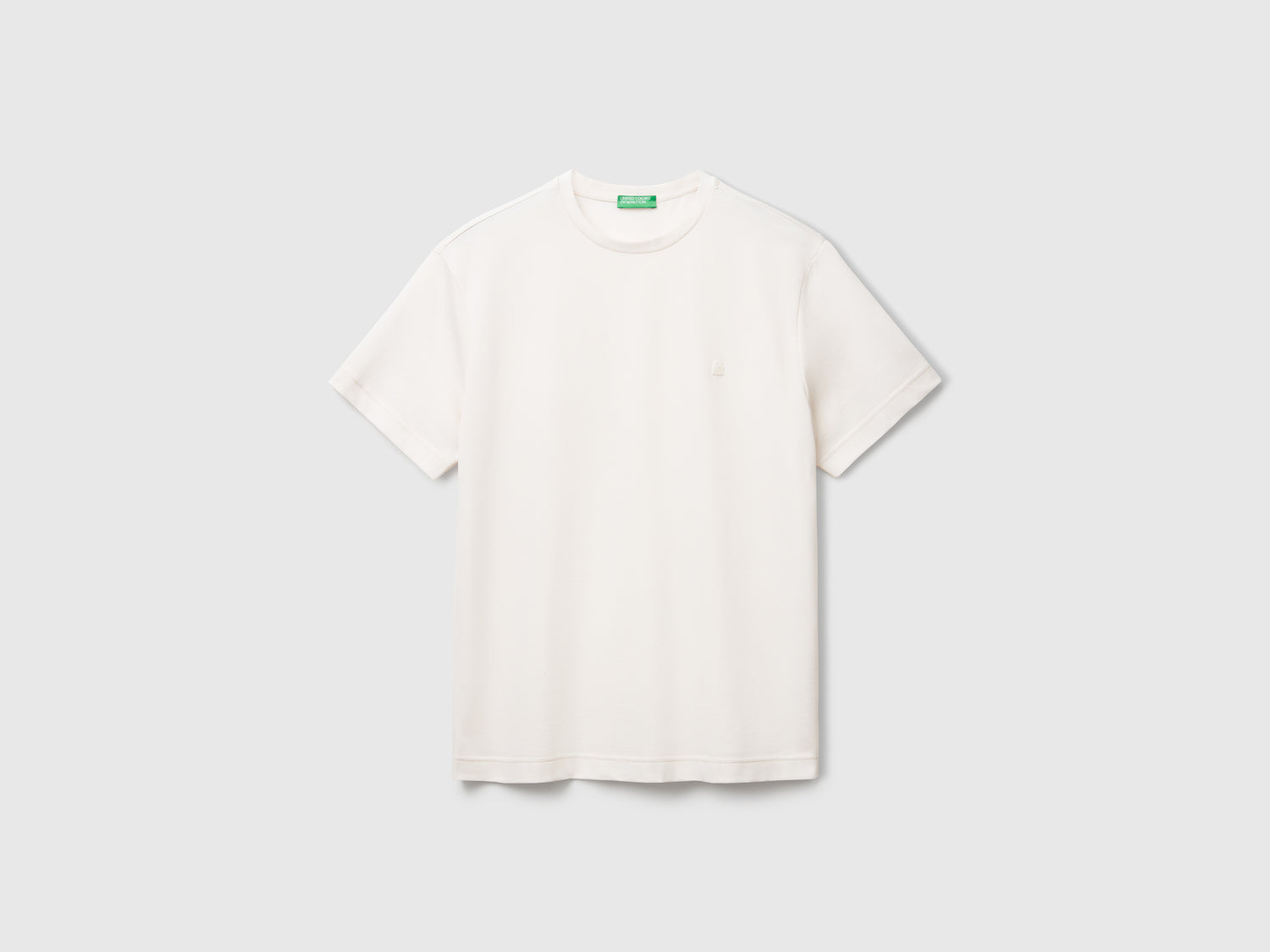 Maglietta in micro piquet da uomo bianco | Benetton Outlet