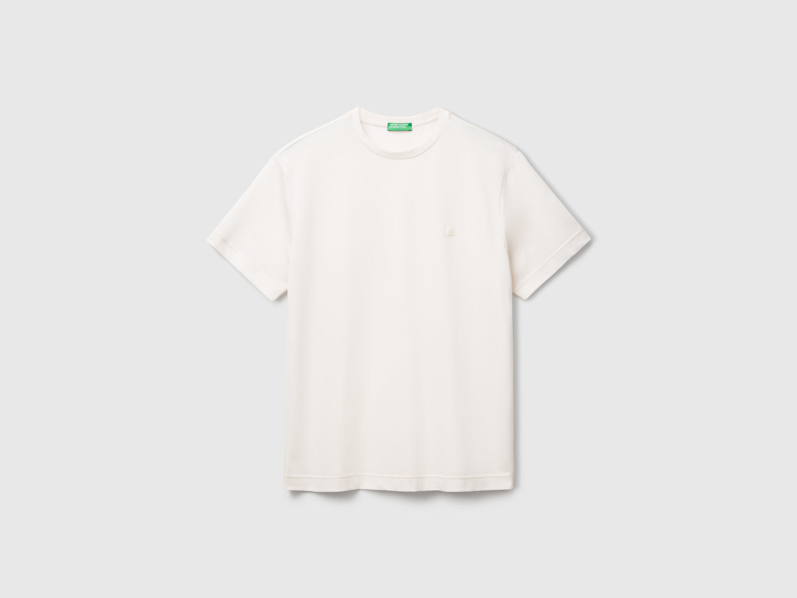 Maglietta in micro piquet da uomo bianco | Benetton Outlet