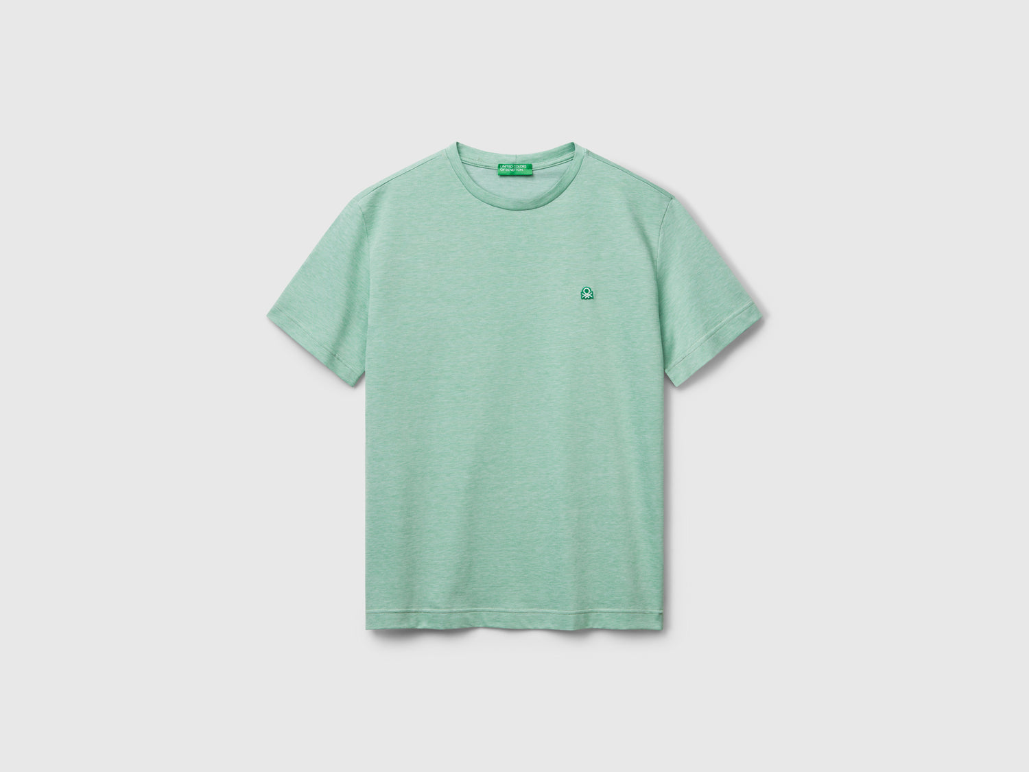 Maglietta in micro piquet da uomo verde | Benetton Outlet