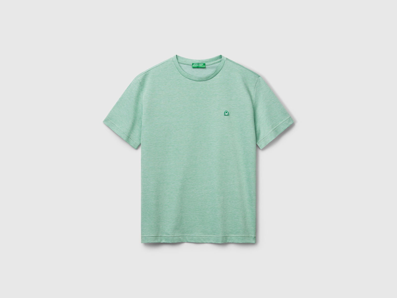 Maglietta in micro piquet da uomo verde | Benetton Outlet
